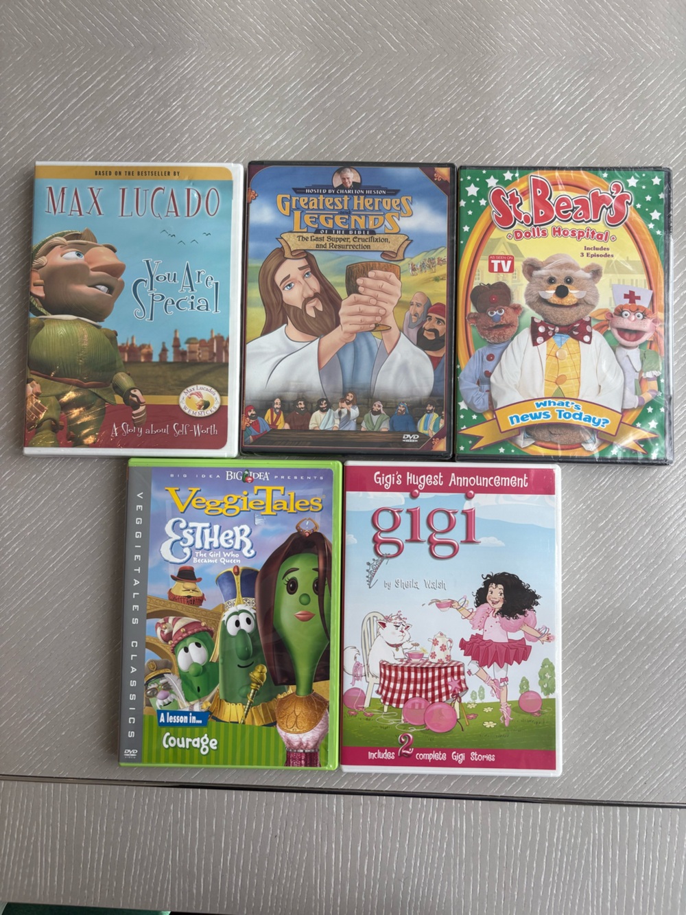 🎬 Childrens Movies 5 DVD lot Wholesome Spiritual Religious Family-fare 🎬